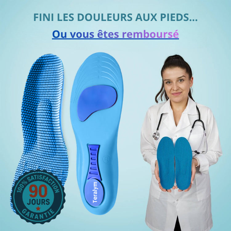Semelles Teralym - Vivez des journées sans douleur, sans traitements coûteux ni visites chez le médecin...