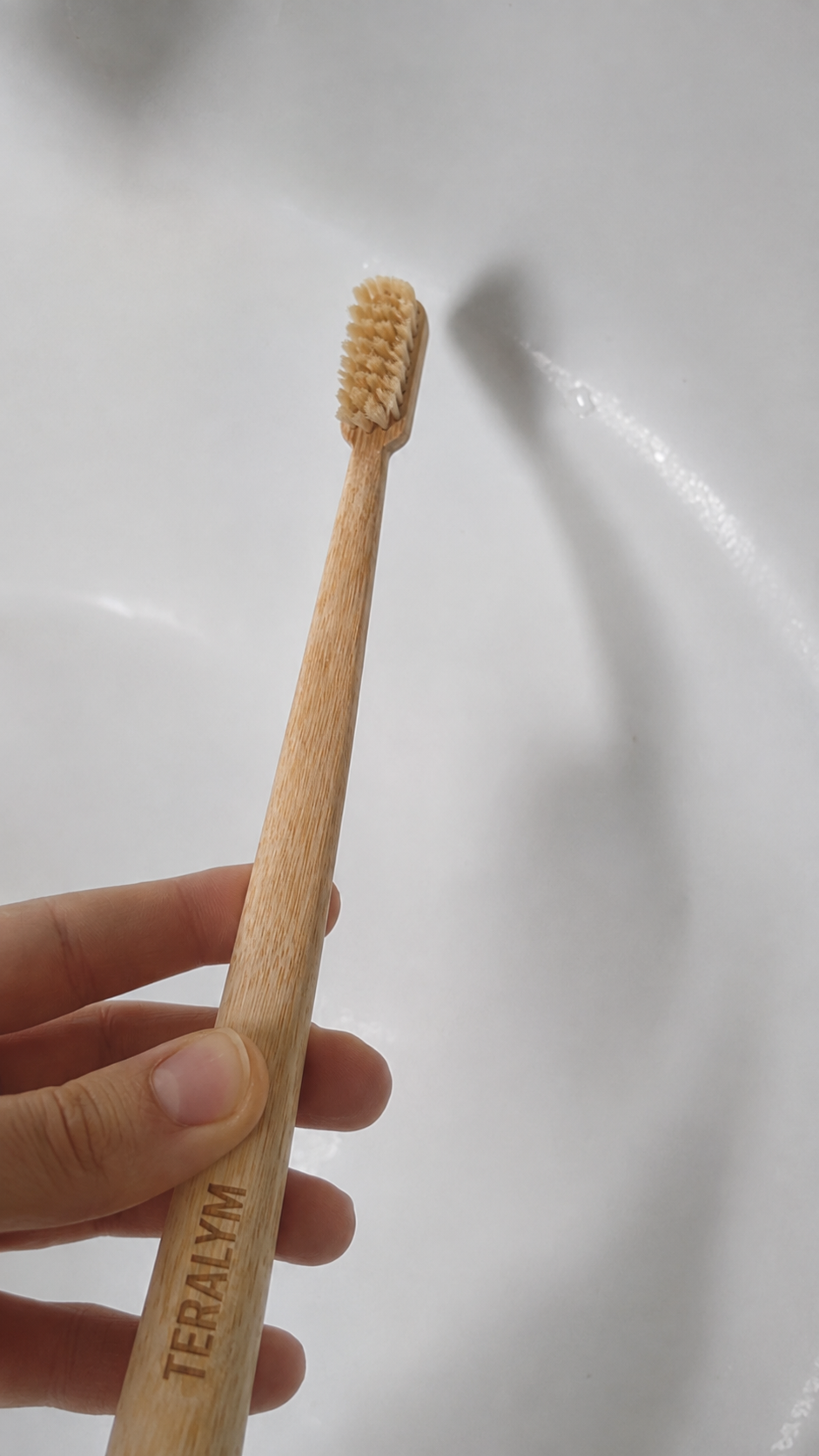 Brosse Teralym près d’un miroir